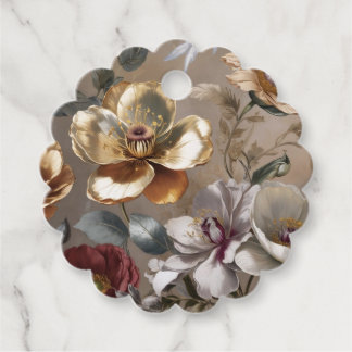 Etiquetas Para Lembrancinhas Fleurs dorées
