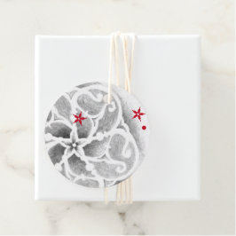 Etiquetas Para Lembrancinhas Floco de neve de inverno escandinavo moderno