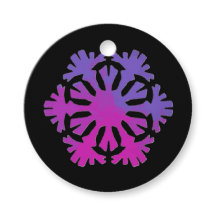 Floco de neve roxo e rosa