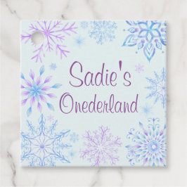 Etiquetas Para Lembrancinhas Floco de neve Winter One Derland First Birthday