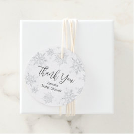 Etiquetas Para Lembrancinhas Flocos de neve de inverno Obrigado