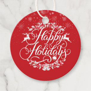Etiquetas Para Lembrancinhas Flocos de Neve Personalizados Felizes Festas Verme