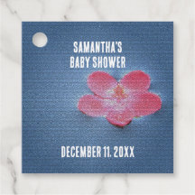 Flor Cor-de-rosa chá de fraldas Azul Água Floral