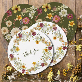 Etiquetas Para Lembrancinhas Flor silvestre e rústica verde-sábio