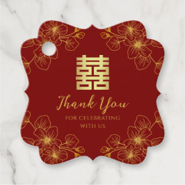 Etiquetas Para Lembrancinhas Floral cereja florida obrigado de casamento chinês