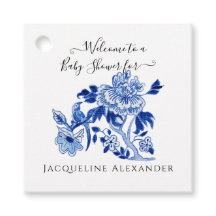 Floral Chinoiserie Marinho Azul Chá de fraldas Bra