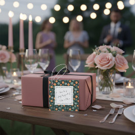 Etiquetas Para Lembrancinhas Floral Doodle Custom Hand-Drawn Note