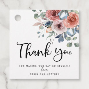 Etiquetas Para Lembrancinhas Floral Feliz Azul E Feliz, Obrigado