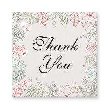 Floral Red E Green Frame Obrigado