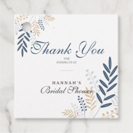 Etiquetas Para Lembrancinhas Floral Rustic Blue Chá de panela Classic