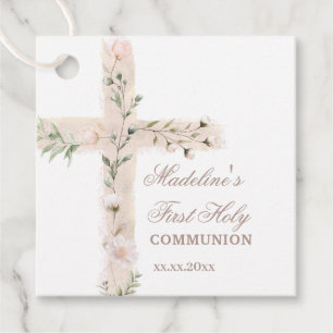 Etiquetas Para Lembrancinhas Floral Santa Primeira Comunhão
