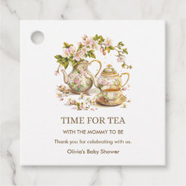 Etiquetas Para Lembrancinhas Floral Teapot Time for Tea Baby Shower 