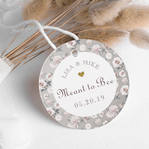 Etiquetas Para Lembrancinhas Floral Vintage para Abelha Casamento Mel