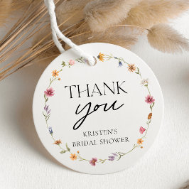 Etiquetas Para Lembrancinhas Floral Wildflower Girl Chá de panela Obrigado