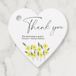 Etiquetas Para Lembrancinhas Flores Amarelas Obrigado Chá de fraldas