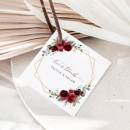 Etiquetas Para Lembrancinhas Flores Borgonhetas, Flores Vermelhas, Casamento Fl