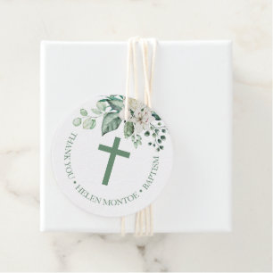 Etiquetas Para Lembrancinhas Flores Brancas Eucalyptus Baptism Obrigado