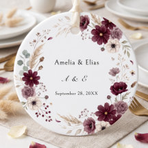 Flores de Anêmona de Casamento Creme Borgonha