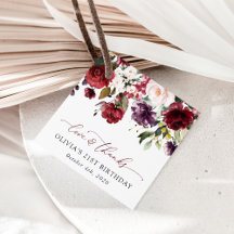 Flores de Borgonha, Flores Rosa, Boho, Aniversário