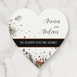 Etiquetas Para Lembrancinhas Flores de Casamento de Inverno Modernas e Elegante