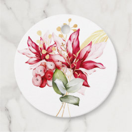 Etiquetas Para Lembrancinhas Flores de inverno vermelhas poinsettia aquática
