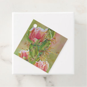 Etiquetas Para Lembrancinhas Flores Gordas de Peach Cactus