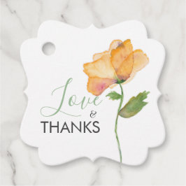 Etiquetas Para Lembrancinhas Flores Laranja Pintadas Aquarela Papoulas