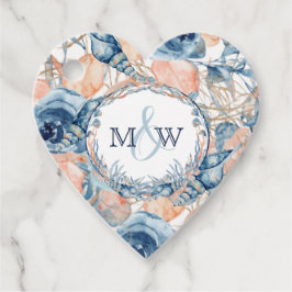 Etiquetas Para Lembrancinhas Flores Náuticas De Casamento Do Mar De Praia