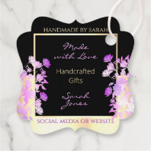 Flores Negras Clássicas e Dourados Obrigado