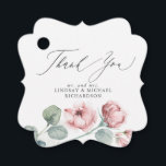Etiquetas Para Lembrancinhas Flores Rosa Empoeiradas Agradecimento de Casamento<br><div class="desc">Etiquetas de Favor de Casamento Rosa Empoeirado</div>