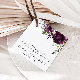 Etiquetas Para Lembrancinhas Flores Roxas, Flores de ameixa, Boho, Chá de panel