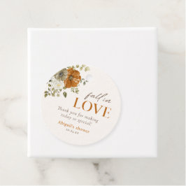 Etiquetas Para Lembrancinhas Flores Rústicas de Outono para Chá de Noiva Agrade