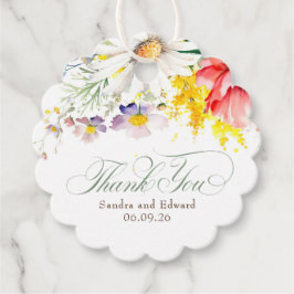 Etiquetas Para Lembrancinhas Flores Selvagens Elegantes Obrigado