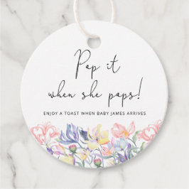 Etiquetas Para Lembrancinhas Flores selvagens Pop quando ela pop chá de fraldas