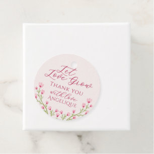 Etiquetas Para Lembrancinhas Flores Silvestres Deixe o Amor Crescer Obrigado Ch