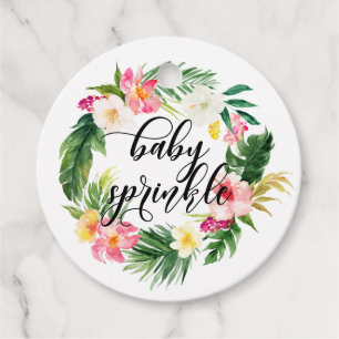 Etiquetas Para Lembrancinhas Flores tropicais de água, água, borrifar