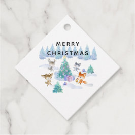 Etiquetas Para Lembrancinhas Floresta Dançante - Caqueta de Natal