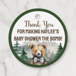 Etiquetas Para Lembrancinhas Floresta De Aquarela, Urso De Teddy, Favor Do Chá