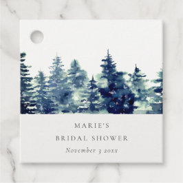 Etiquetas Para Lembrancinhas Floresta de Pinheiros de Inverno Neve Chuva de Noi