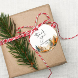 Etiquetas Para Lembrancinhas Floresta do outono da Rússia Woodland Obrigado