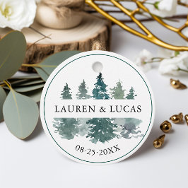 Etiquetas Para Lembrancinhas Floresta Rustic Pine Trees Obrigado Casamento