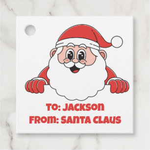 Etiquetas Para Lembrancinhas Fofo Personalizado de Papai Noel