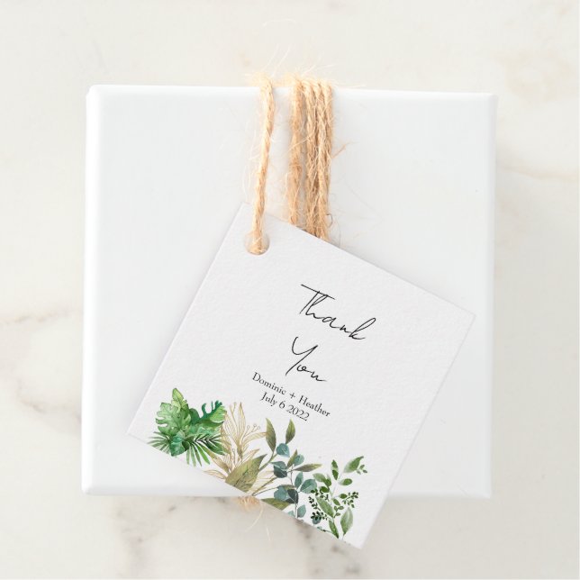 Etiquetas Para Lembrancinhas Folha Botânica Elegante (In Situ)