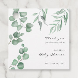 Etiquetas Para Lembrancinhas Folhagem Elegante do Chá de fraldas Eucalyptus Gre