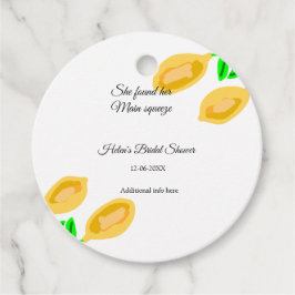 Etiquetas Para Lembrancinhas folhas de limão desenhadas à mão adicionam chuveir