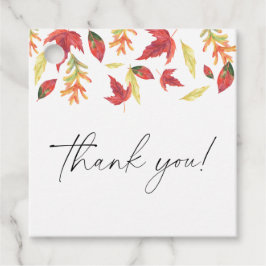 Etiquetas Para Lembrancinhas Folhas de outono chá de fraldas Obrigado