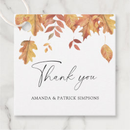 Etiquetas Para Lembrancinhas Folhas em queda - Casamento Obrigado
