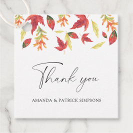 Etiquetas Para Lembrancinhas Folhas em queda - Casamento Obrigado