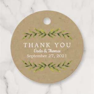 Etiquetas Para Lembrancinhas Folhas naturais, obrigado