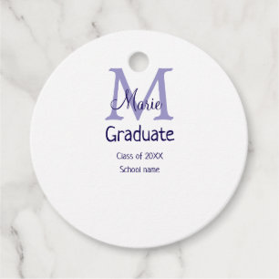 Etiquetas Para Lembrancinhas Formando adicione nome monograma roxo simples m